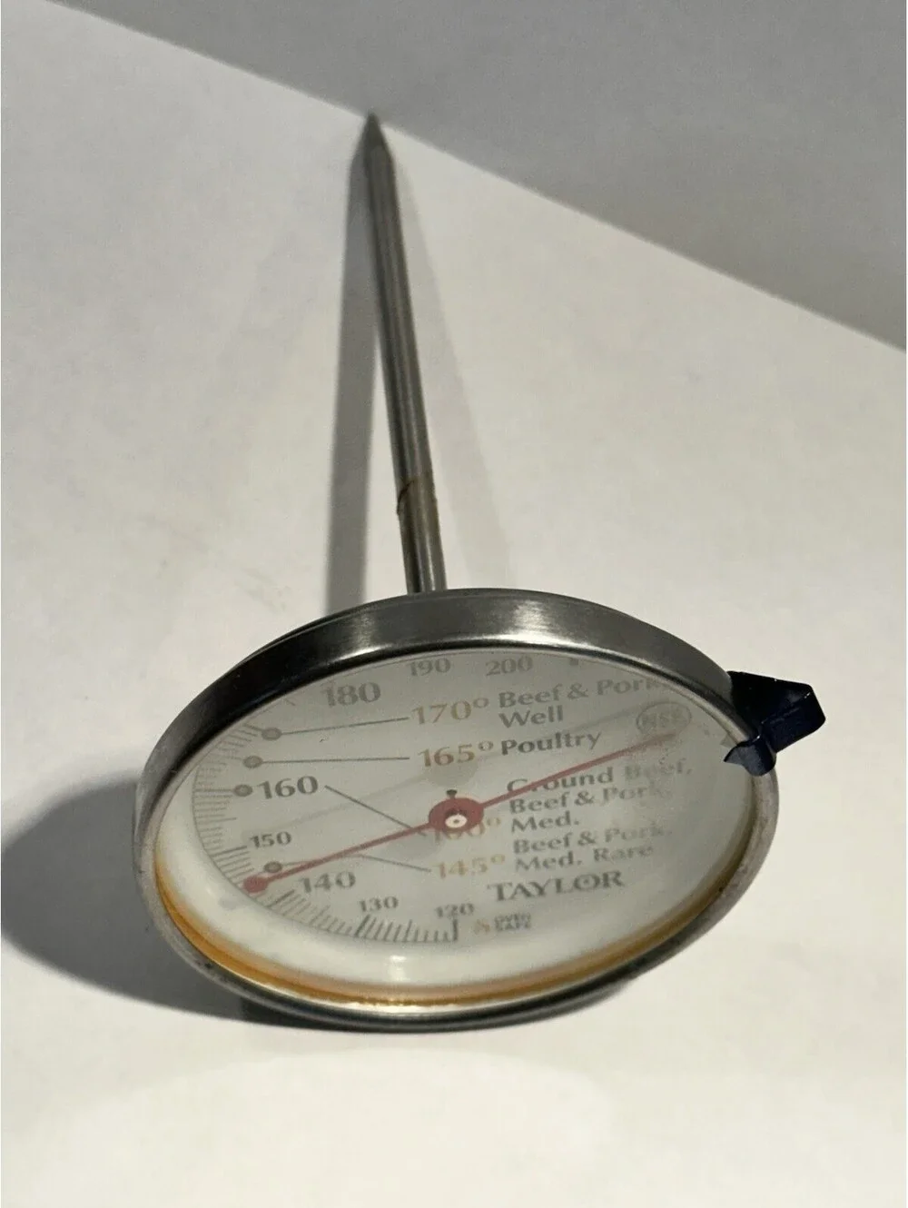 Taylor Analog Meat Thermometer Oven Safe Stainless Steel Cooking Dial Probe 5939